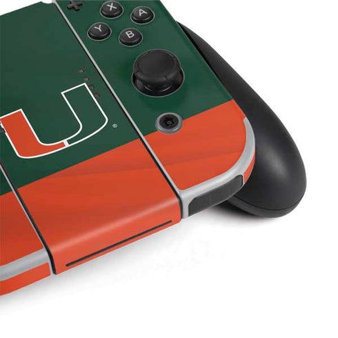 University of Miami Hurricanes Flag Nintendo Switch OLED (2021) Skin